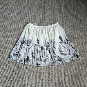 Creme & Black Pleated Skirt
